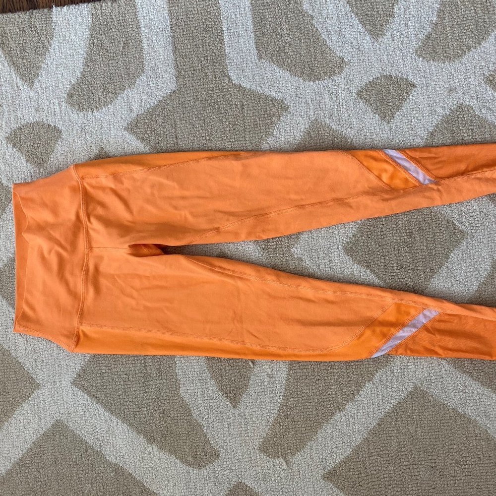 alo yoga orange leggings size small